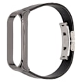 Miniatyrbillede 2 af 8: Læderrem Kompatibel med Xiaomi Mi Band 6 Smartwatch Udskiftningsrem Armbånd Håndledsrem Sort Krop Sort Skal