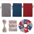Miniatyrbillede 3 af 3: Julepose Sæt Advent Festival Julegavepose 24 Kombinationer Julegavepose Three Colors 13*18cm