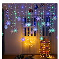 Miniatyrbillede 1 af 6: LED Snefnug Gardinlys Isstribe Lys Stjernelys Juleferie Atmosfærelys Show Vindue Dekoration 3