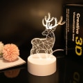 Miniatyrbillede 6 af 8: 3D Lille Natlampe Kreativ Berøringsakryl Bordlampe Sengelampe Atmosfærisk Lys Aktivitetsgave Snowman
