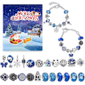 Miniatyrbillede 2 af 7: Guld Jule-nedtællingskalender Gaveæske DIY Perle Armbånd Advent Juletræ Blind Box H
