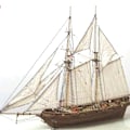 Miniatyrbilde 2 av 6: 7 deler bronse deler Treseilbåt Skip Kit Hjem DIY Modell Dekorasjon Båt Gaver Leke for Barn