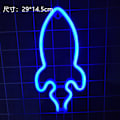 Miniatyrbild 1 av 5: LED Planet Rocket Neonljus - Färgglad Ljusdesign 12