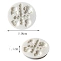 Miniatyrbillede 2 af 8: Skelet-Form 3D Effekt Multifunktionel Silikon Fondant Kageform Bageform til DIY Kagedekoration Hvid