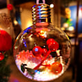 Miniatyrbillede 3 af 8: Julepynt Julekugle Lysende Farverig Kugle Malet Transparent Kugle Juletræspynt C