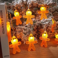 Miniatyrbilde 6 av 10: LED Pepperkake-mann Lyskjede Julepynt Juletrepynt 3M20led Battery