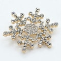 Miniatyrbillede 3 af 7: Jule-Snefnug Brosche Fuldt Diamant Boutonniere Gold