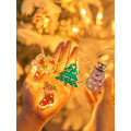 Miniatyrbilde 2 av 6: Julepyntstreng Sceneoppsett Stemningslys Juletre Klokke Snøfnugg Krykke LED Lyskjede Warm White 1.5M10led Battery