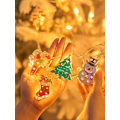Miniatyrbillede 2 af 6: Julepyntstreng Scene Layout Ambience Lys Juletræ Klokke Snefnug Krykke LED Lys Kæde Warm White 6M40led  USB