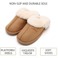 Miniatyrbilde 4 av 10: Dames tøfler Vinter Varme Minneskum Fluffy Slip-on /Anti-Skli Sole, Hjemmesko Innendørs Og Utendørs Pink 38.5/40 EU