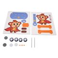 Miniatyrbillede 3 af 8: DIY Monkey Puslespil Legetøj Magnetisk Håndværk Forbedre Videnskabelig Kognition Bygge Sæt til Børn til Tidlig Uddannelse Magnetisk Monkey Håndværk Bil