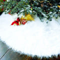 Miniatyrbilde 2 av 4: Juletrærskjørt med paljetter, snøfnugg, paljetter, mykt juletre-skjørt, hvitt juletre-skjørt, dekorasjon White Plush 90cm
