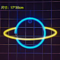 Miniatyrbild 1 av 5: LED Planet Rocket Neonljus - Färgglad Ljusdesign 4