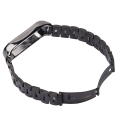 Miniatyrbillede 4 af 8: Smartwatch Armbåndsrem i Rustfrit Stål Anti-tabt med Dobbelt Lås Foldbar Spænde til Mi Band 6 Sort
