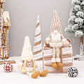 Miniatyrbillede 2 af 9: Julepynt Hvid Skæg Ansigtsløs Dukke Indtrækkelig Dukke Lysende Rudolf Pynt 3