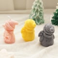 Miniatyrbillede 3 af 6: Silikonform til 3D Snemand til julelysfremstilling