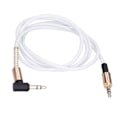 Miniatyrbillede 3 af 7: Metal 3,5 mm Han til Han Albue Stereo Hovedtelefon Bil Aux Lyd Forlængerkabel 1m/3,3ft Hvid