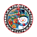 Miniatyrbilde 1 av 10: Juletrærskjørt Høytidsdekorasjon Trykt Bunndekorasjon Fest Jul Qj Tree Skirt-18 120cm