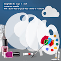 Miniatyrbild 8 av 8: Nagelkonstpalett Transparent Akryl Makeup Blandningsfärgbräda med Spatel för Kosmetisk Blandning
