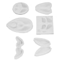 Miniatyrbillede 5 af 7: 6 stk Silikonform Engel Vinger Form Fleksibel Blød Genanvendelig Transparent Silikonform til DIY Håndværk Bage