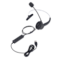 Miniatyrbillede 3 af 8: USB-headset med støjreduktion, justerbar lydstyrke, hovedbøjle, enkelt øre, kablet computerheadset med mikrofon til kontor