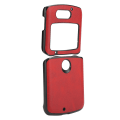 Miniatyrbillede 2 af 7: Mobiltelefon Beskyttelsesetui Stødsikkert Telefon Læder Cover Skal til Motorola Razr 5GRød