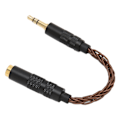 Pikkukuva 2 / 8: 4,4 mm tasapainotettu naaras - 3,5 mm stereo uros -sovitinjohto, kultapinnoitetut liittimet, kannettava kuulokekaapeli, pronssi