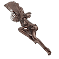Miniatyrbillede 6 af 8: Unik Formet Sød Harpiks Statue Miniature Figur Skulptur til Have Hjem Dekoration Brun