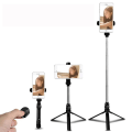 Miniatyrbild 1 av 10: Trådlös Bluetooth Selfie Stick Stativ Fjärrkontroll