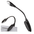 Miniatyrbillede 1 af 7: Læs med lethed med vores boglampe - Læselampe med LED og klemme Sort black