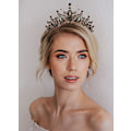 Miniatyrbilde 3 av 4: Tiara, krystallkrone, for brud, prinsesse diadem, bryllupstiara