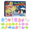 Miniatyrbillede 3 af 8: Jule-Knusle-Legetøjs-Adventskalender Blind Box 24 Ruder Jule-Gummianimal Legetøj Overraskelse Blind Box A
