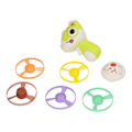 Miniatyrbillede 1 af 8: LED Lysende Gyroskop Top Legetøj Tegneserie Dinosaur Lyse Farver Interaktivt Pædagogisk Lancering Flyvende Disk Legetøj Grøn