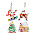 Miniatyrbilde 5 av 7: Julediamanter Maleri Nøkkelring DIY Håndlaget Spot Drill 5D Akryl Henger Ornament C