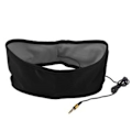 Miniatyrbillede 7 af 7: Hovebind med indbyggede hovedtelefoner - Bomuld/Fleece - Sort black