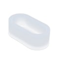 Miniatyrbilde 2 av 8: Silikonform Lang Ellipse Glatt Enkel Avforming Harpiksform for Smykkeskrin Blomsterpotte Gave