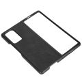 Miniatyrbilde 6 av 7: Lærveskedeksel for Samsung Galaxy Z Fold 2 støtsikker telefonbeskyttende dekselskall Svart