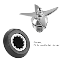 Miniatyrbild 7 av 8: Drivstift Svamp Huvudväxel Blender Ersättningstillbehör Passar för NutriBullet
