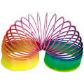 Miniatyrbild 2 av 2: Stor Slinky Spiral Klassisk Regnbågsfärger Trappfjäder Flerfärgad 1