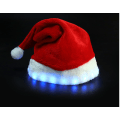 Miniatyrbillede 3 af 5: Julehat med fuld lysstyrke, lysende julehat med LED-blink Red Brim with Lights Average Size
