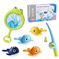 Miniatyrbillede 1 af 9: Baby Opvindsle Vand Hval Opvinding Svømmende Hval Badeværelse Magnetisk Fiskeri Dragt Bad og Vand Legetøj 12