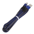 Miniatyrbilde 2 av 7: Micro USB Ladeledning Forlenget Nylonflettet Hurtigladingssnor for Android Mobiltelefoner Blå