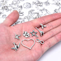Miniatyrbild 4 av 5: 100 st Silverberlocker Hängande för DIY Smycken Gör Tillbehör Silver