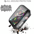 Miniatyrbillede 4 af 6: Skærmbeskytter Apple Watch 4/5 (44 mm) Hærdet Glas Sort
