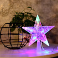 Miniatyrbilde 2 av 7: Juletrtopper Lys LED Lysende Stjernelys Femspisset Stjerne Farge Lys Batterikasse Romdekorasjon Red Large Size-30 led Battery