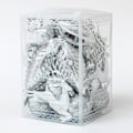 Miniatyrbilde 1 av 9: 25 stk Julepyntkule Kreativ Merkelig Form Trykk Dress Up Juletrær Små Henger Silver