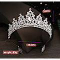 Miniatyrbilde 6 av 6: Hodeplagg for kvinner med krystaller, krystall- og rhinestone-bryllupshodeplagg med kamkrone, bursdagsprinseessedesign A05# White K All AB