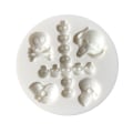 Miniatyrbillede 1 af 8: Skelet-Form 3D Effekt Multifunktionel Silikon Fondant Kageform Bageform til DIY Kagedekoration Hvid