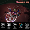 Miniatyrbilde 4 av 7: LED Basketball Hoop Lys med Fjernkontroll Basketballfelg LED Lys 4 Moduser 16 Farger Vanntett for Trening Spill Utes i Natten
