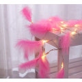 Miniatyrbillede 2 af 10: LED Fjeder Lys Kæde Kalkun Fjeder Dekorativ Lys 20 Lampe Fjeder Batteri Lys Macaron Color 3M20led